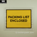 Packing List Envelope 5,5x7 inch Folslein ôfdrukt giel